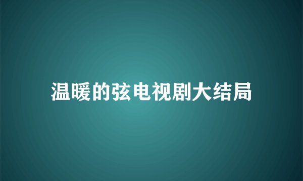 温暖的弦电视剧大结局