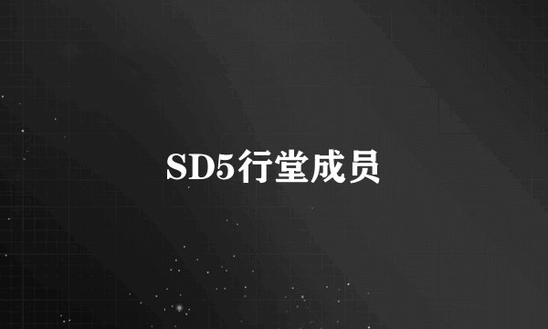 SD5行堂成员