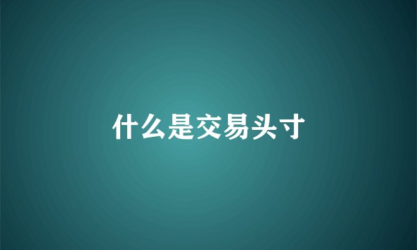 什么是交易头寸