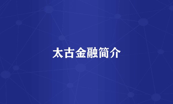 太古金融简介