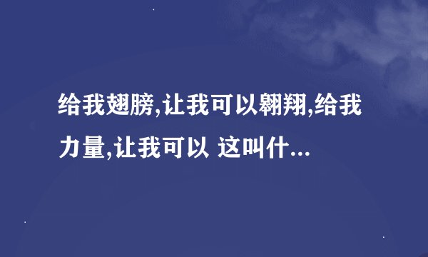 给我翅膀,让我可以翱翔,给我力量,让我可以 这叫什么歌_36