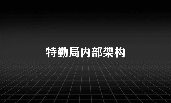 特勤局内部架构
