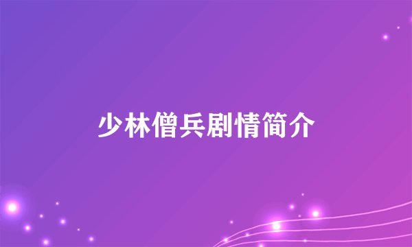 少林僧兵剧情简介