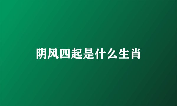 阴风四起是什么生肖