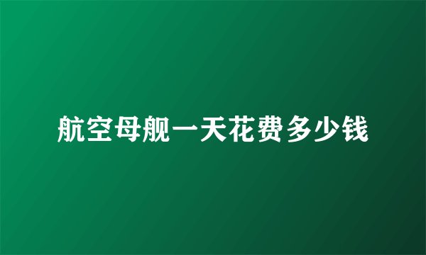 航空母舰一天花费多少钱