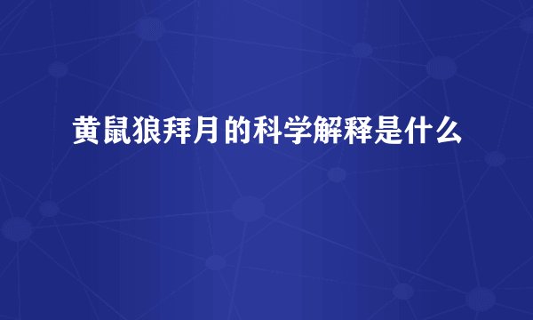 黄鼠狼拜月的科学解释是什么
