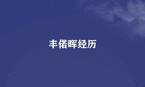 丰偌晖经历