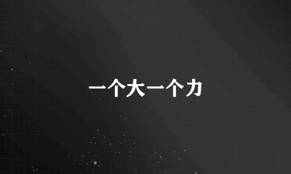 一个大一个力