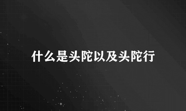 什么是头陀以及头陀行