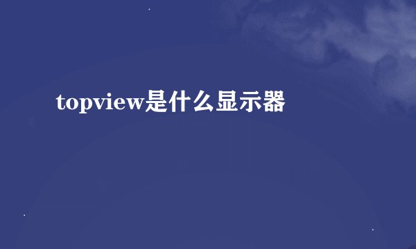 topview是什么显示器