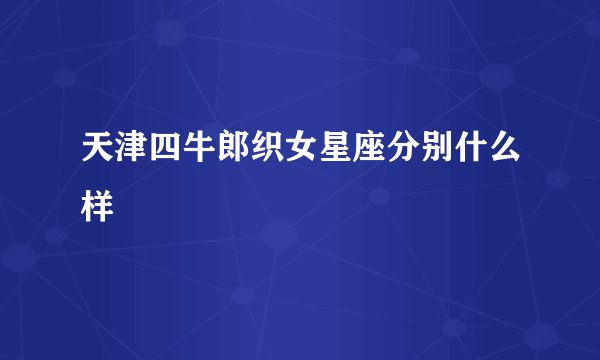 天津四牛郎织女星座分别什么样