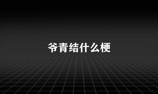 爷青结什么梗