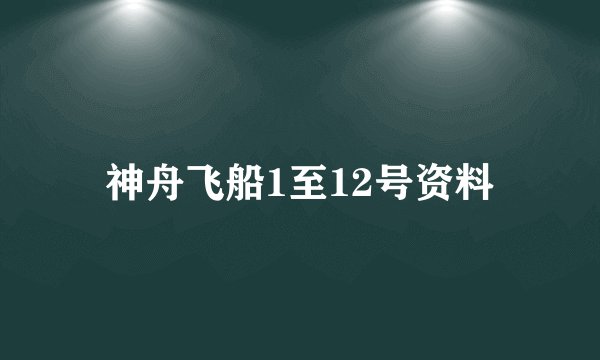 神舟飞船1至12号资料
