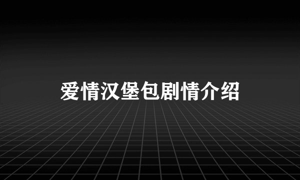 爱情汉堡包剧情介绍