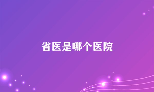 省医是哪个医院
