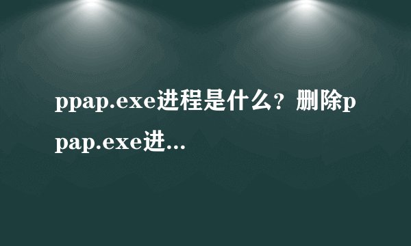 ppap.exe进程是什么？删除ppap.exe进程的方法