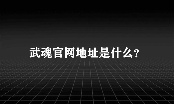 武魂官网地址是什么？