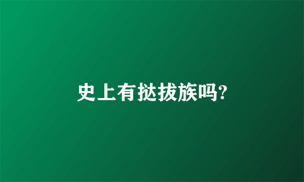 史上有挞拔族吗?