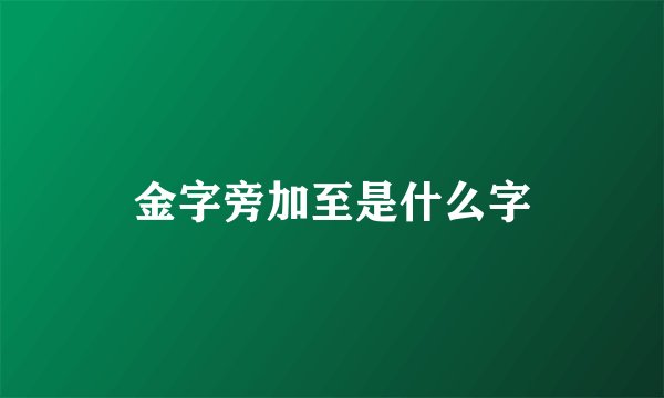 金字旁加至是什么字