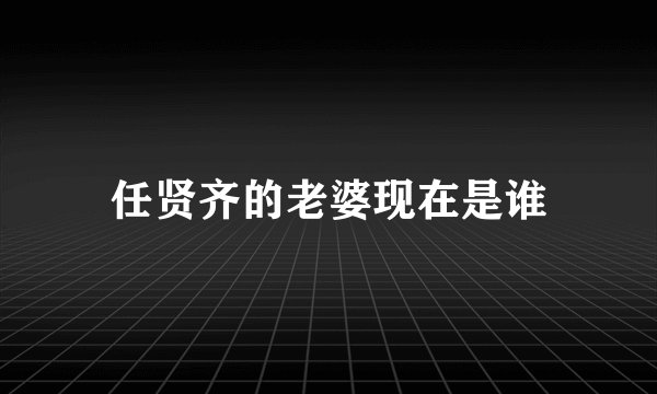 任贤齐的老婆现在是谁