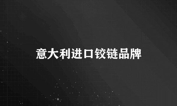 意大利进口铰链品牌