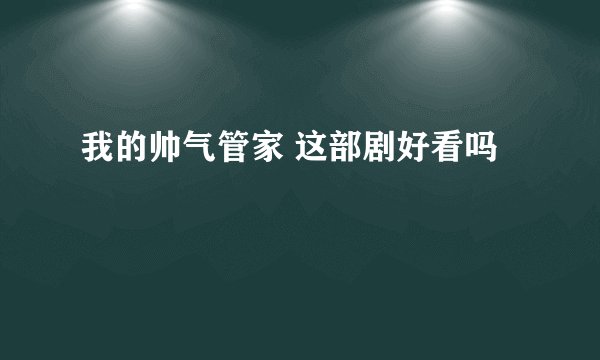 我的帅气管家 这部剧好看吗