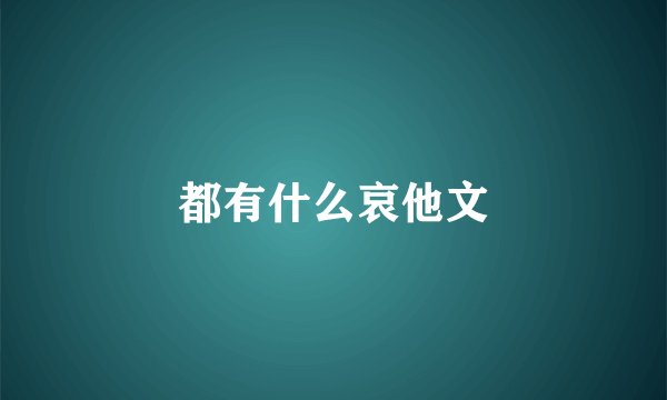 都有什么哀他文