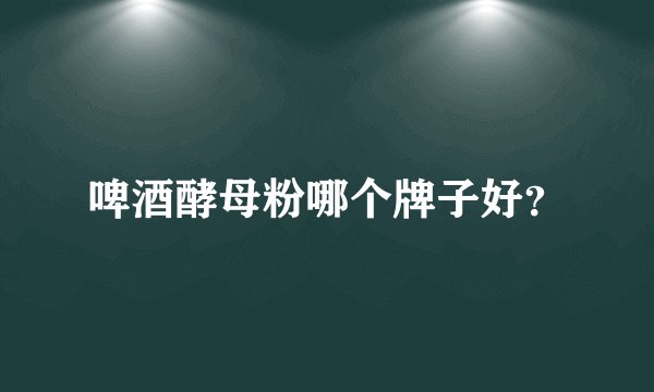 啤酒酵母粉哪个牌子好？
