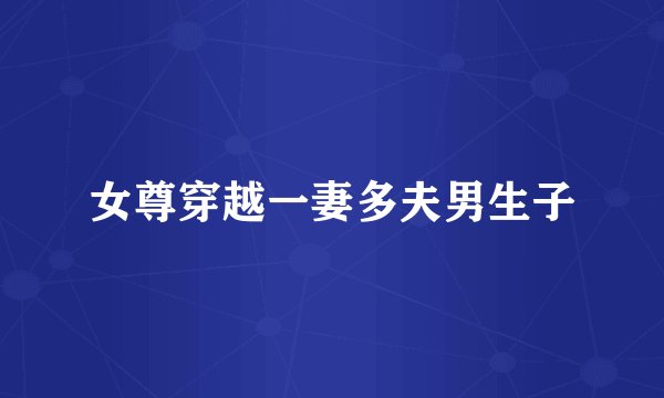 女尊穿越一妻多夫男生子