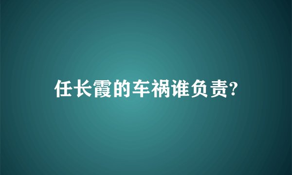 任长霞的车祸谁负责?