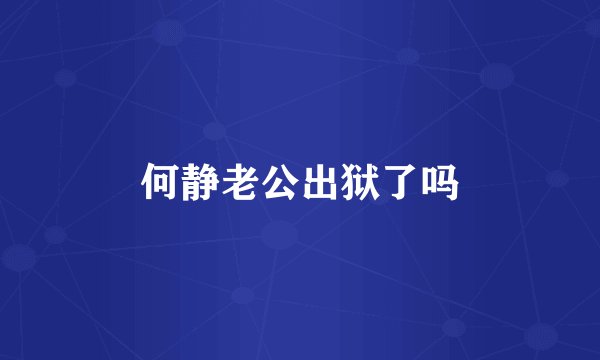 何静老公出狱了吗