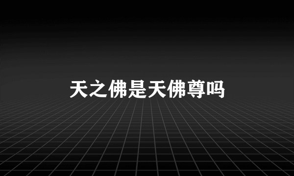 天之佛是天佛尊吗