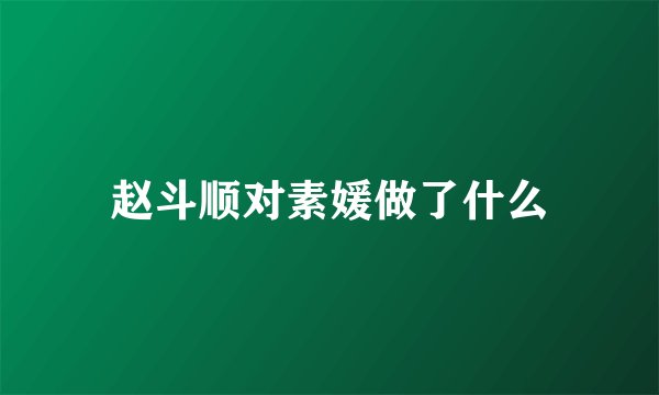 赵斗顺对素媛做了什么