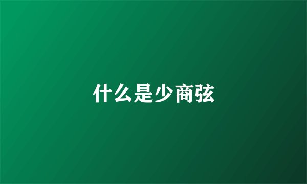 什么是少商弦