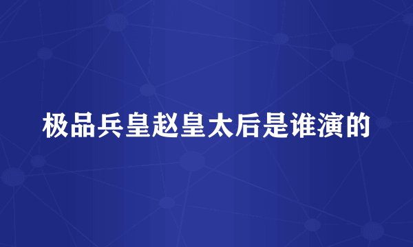 极品兵皇赵皇太后是谁演的