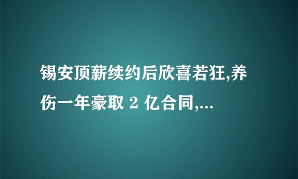 锡安顶薪续约后欣喜若狂,养伤一年豪取 2 亿合同,你认为该