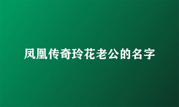 凤凰传奇玲花老公的名字