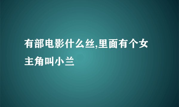 有部电影什么丝,里面有个女主角叫小兰
