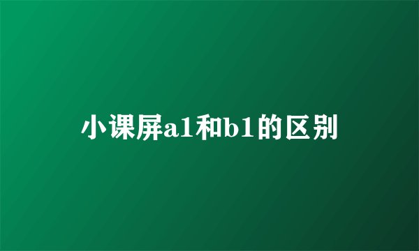 小课屏a1和b1的区别