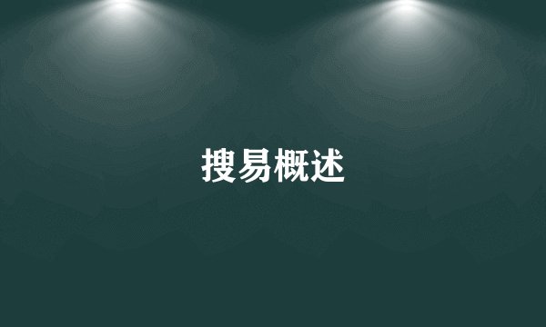 搜易概述