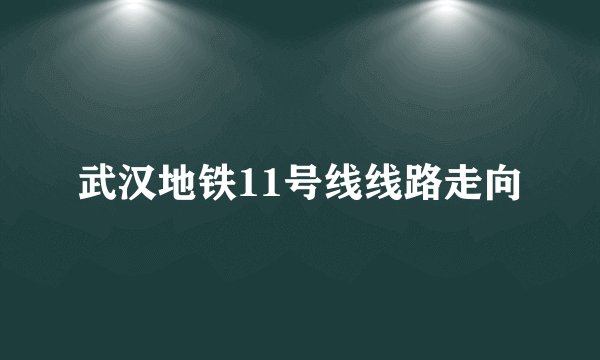 武汉地铁11号线线路走向