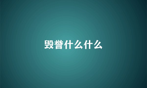 毁誉什么什么