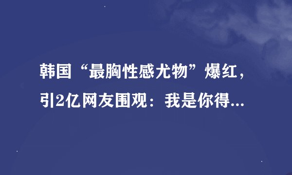 韩国“最胸性感尤物”爆红,引2亿网友围观:我是你得不到的男人....