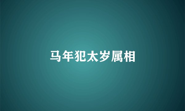马年犯太岁属相
