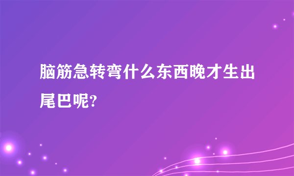 脑筋急转弯什么东西晚才生出尾巴呢?