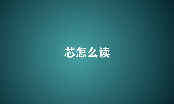 芯怎么读