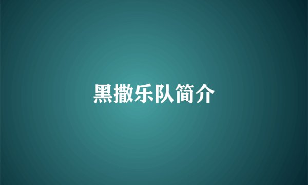 黑撒乐队简介