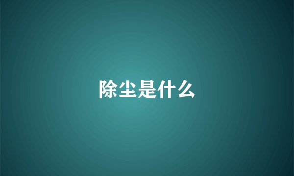 除尘是什么