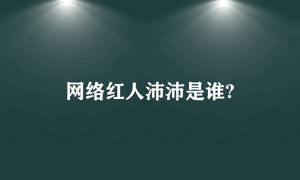 网络红人沛沛是谁?