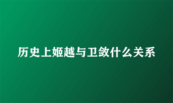 历史上姬越与卫敛什么关系